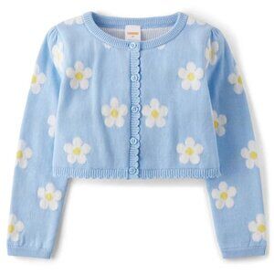 Gymboree Girls Daisy Scalloped Cardigan - Spring Celebrations - blue